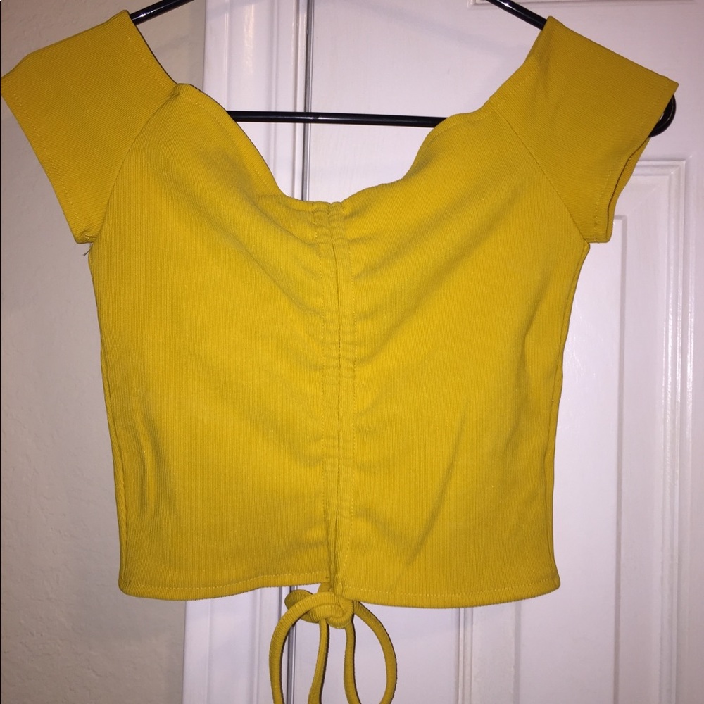Yellow Off the Shoulder Top